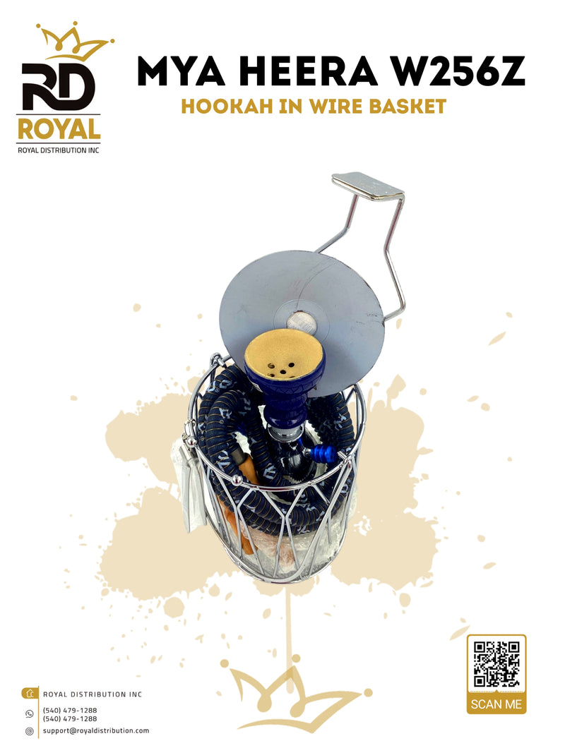 MYA Heera W256Z Hookah in Wire Basket