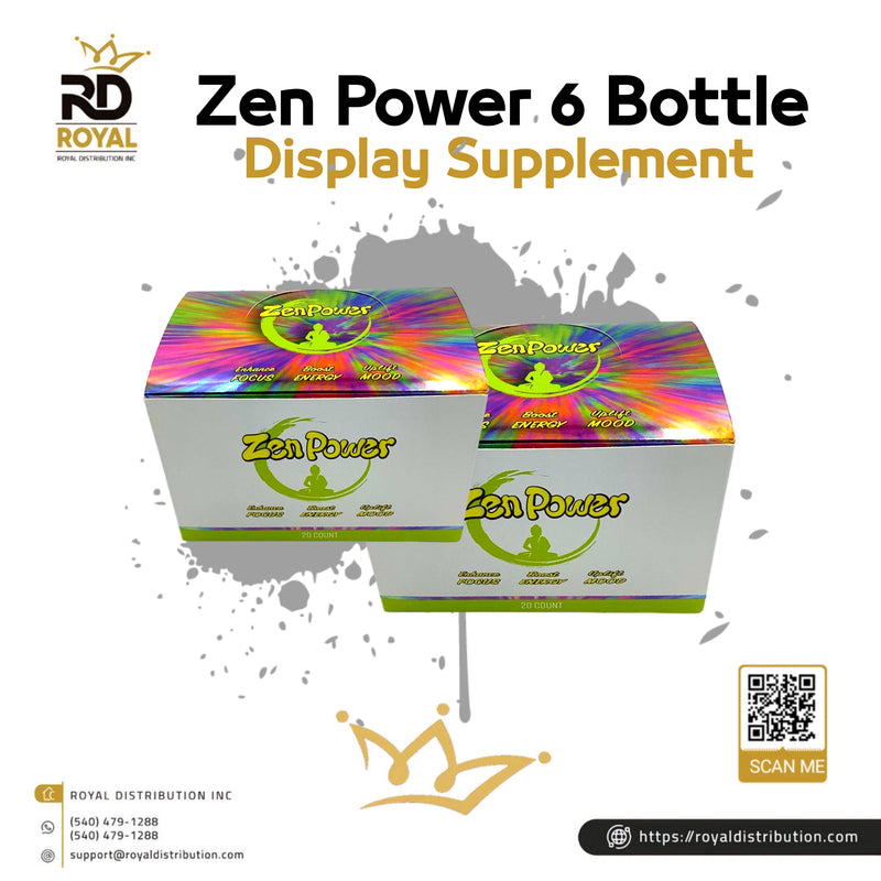 Zen Power 6 Bottle Display Supplement
