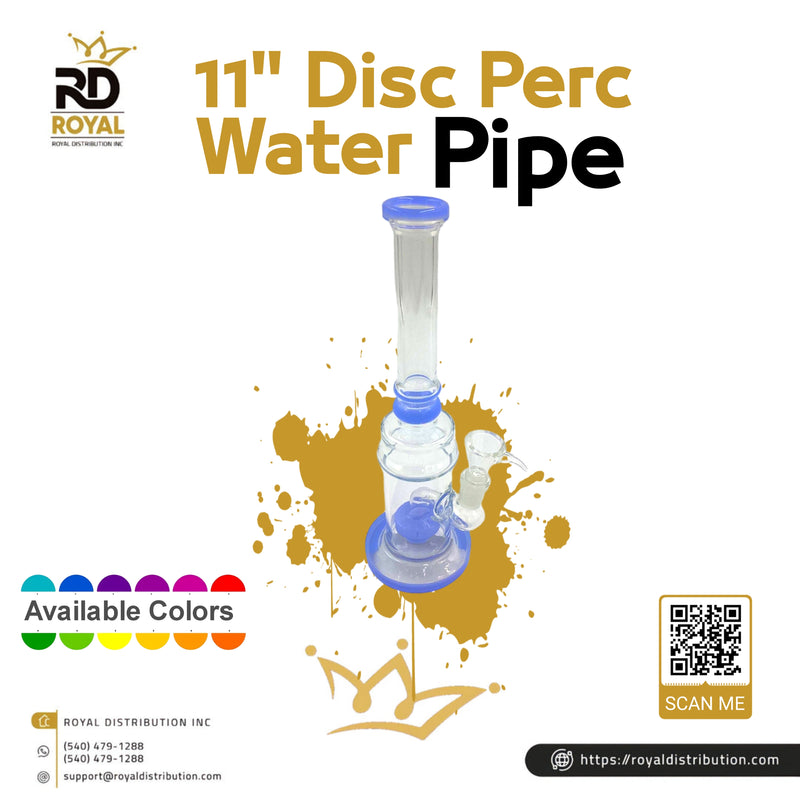 11" Disc Perc Water Pipe