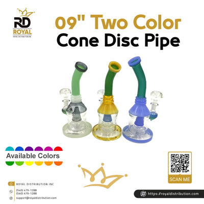 09" Two Color Cone Disc Pipe