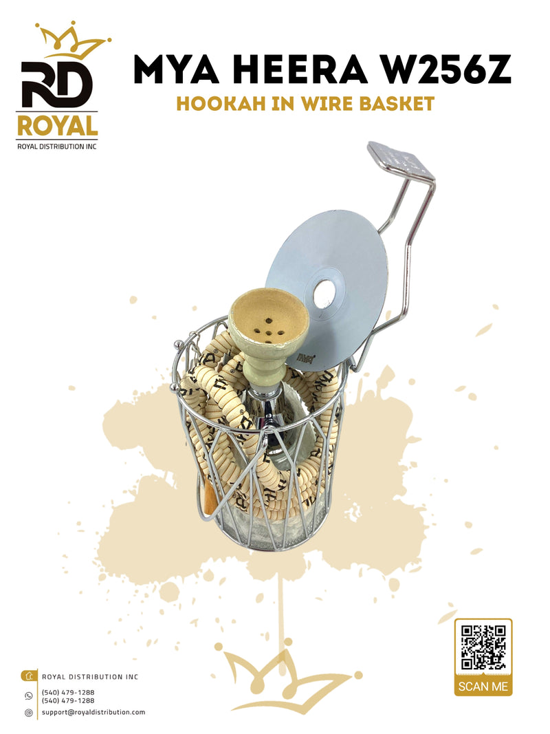 MYA Heera W256Z Hookah in Wire Basket