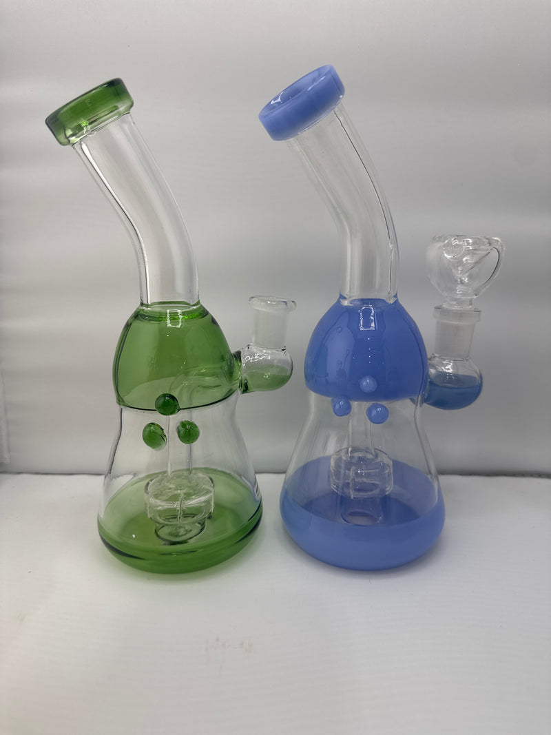 8"bent neck bong bubbler water pip 