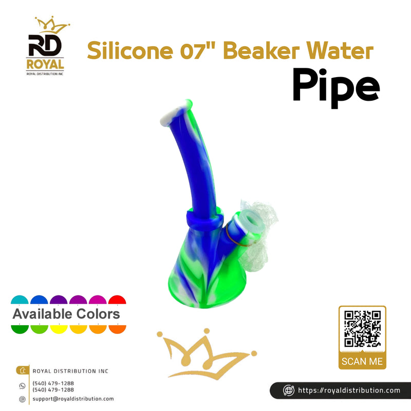 Silicone 07" Beaker Water Pipe