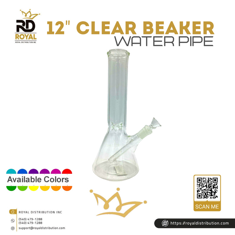 12" Clear Beaker Water Pipe