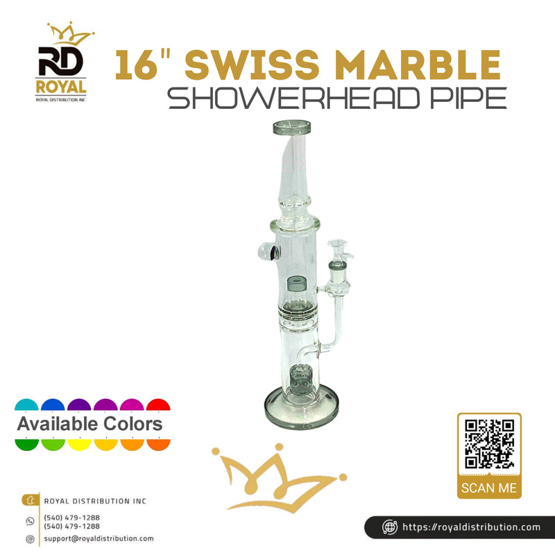 16" Swiss Marble Showerhead Pipe