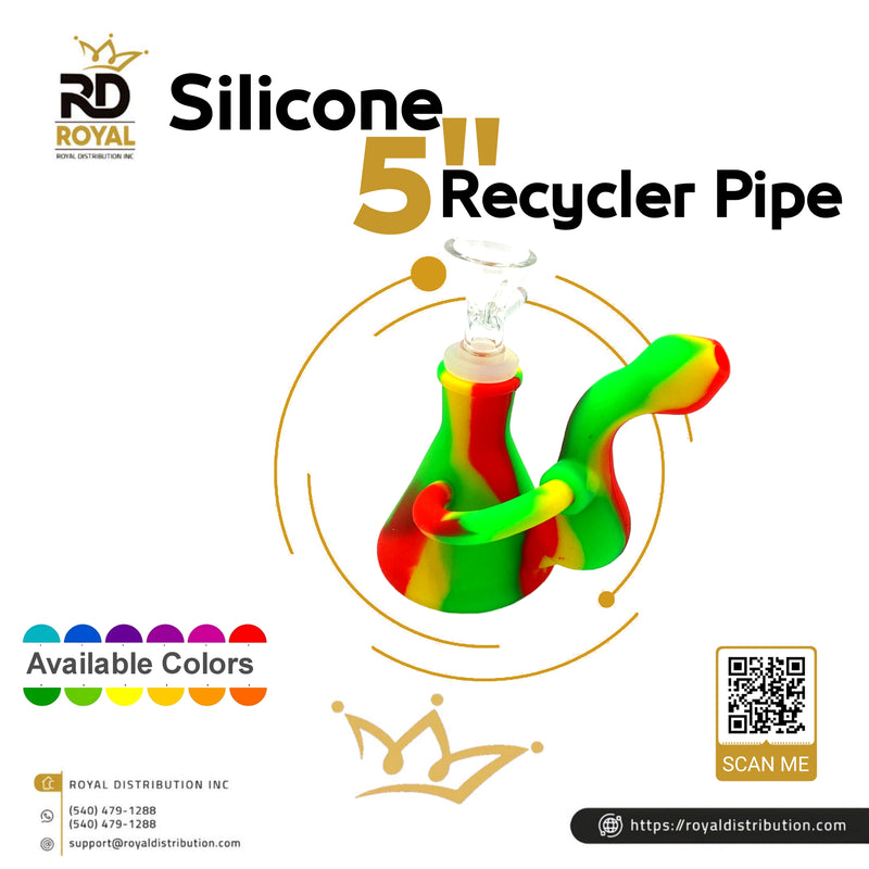 Silicone 5" Recycler Pipe