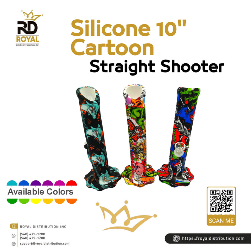 Silicone 10" Cartoon Straight Shooter