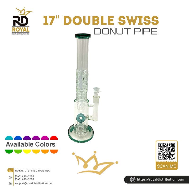 17" Double Swiss Donut Pipe