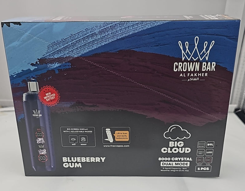 Crown Bar Alfakher hookah disposable 8k