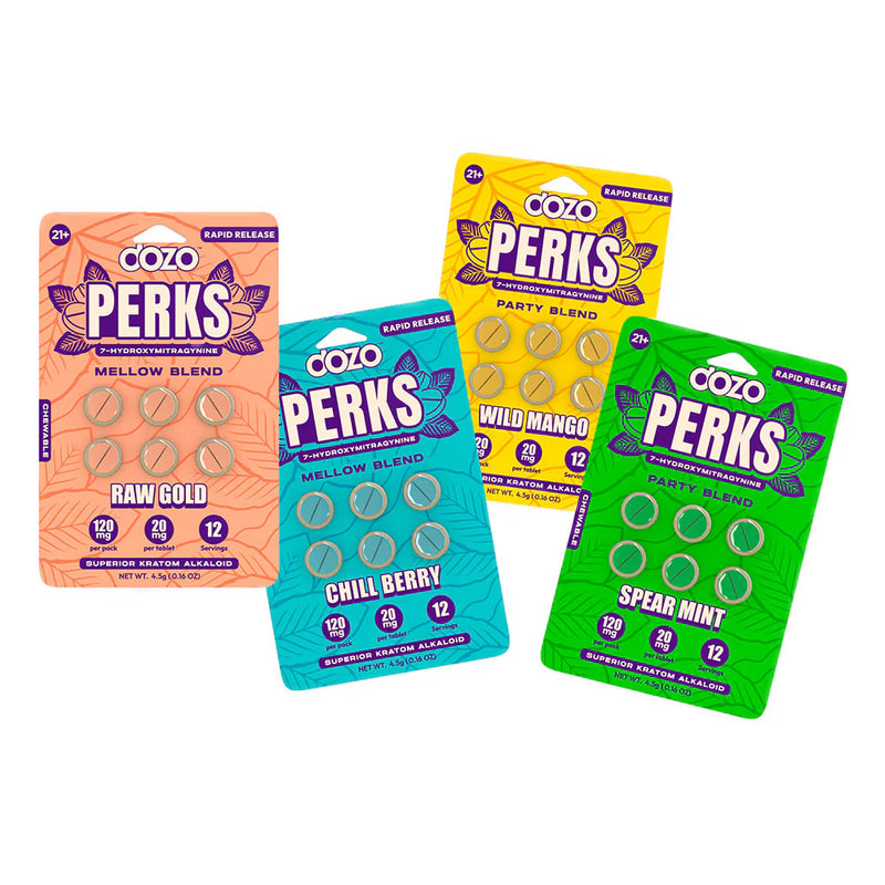 DOZO PERKS 7OHM PARTY BLEND PILLS AND DISPLAY/PACK 10/BOX