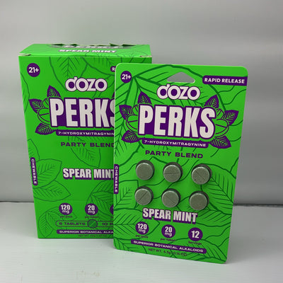DOZO PERKS 7OHM PARTY BLEND PILLS AND DISPLAY/PACK 10/BOX
