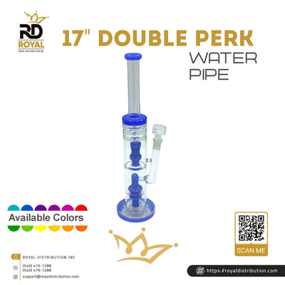 17" Double Perk Water Pipe