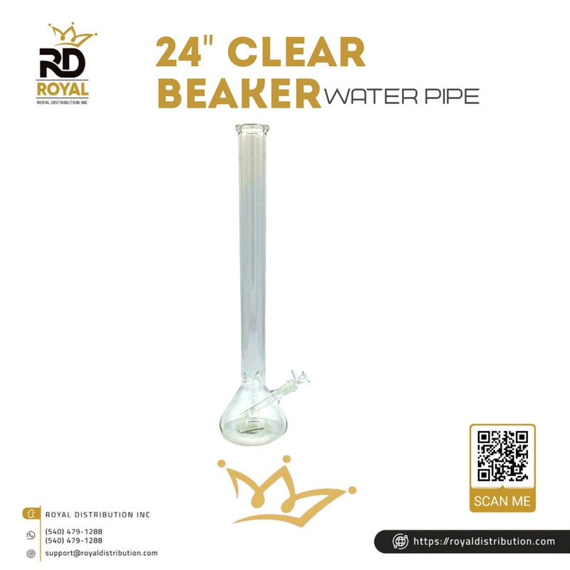 24" Clear Beaker Water Pipe