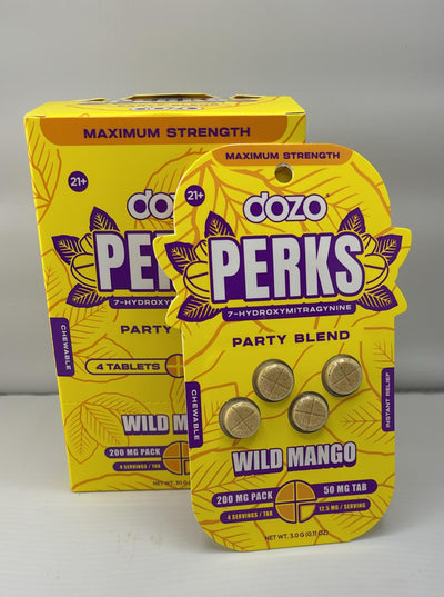 DOZO PERKS 7OHM PARTY BLEND PILLS AND DISPLAY/PACK 10/BOX