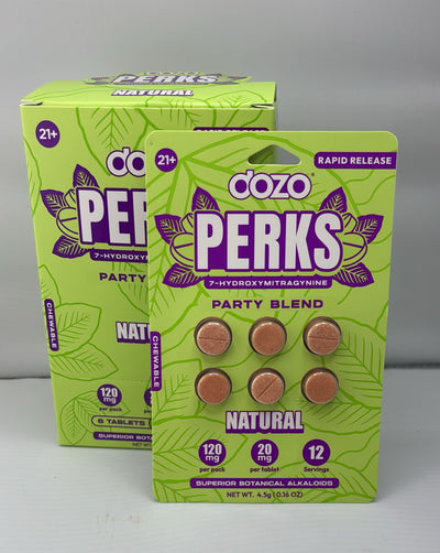 DOZO PERKS 7OHM PARTY BLEND PILLS AND DISPLAY/PACK 10/BOX