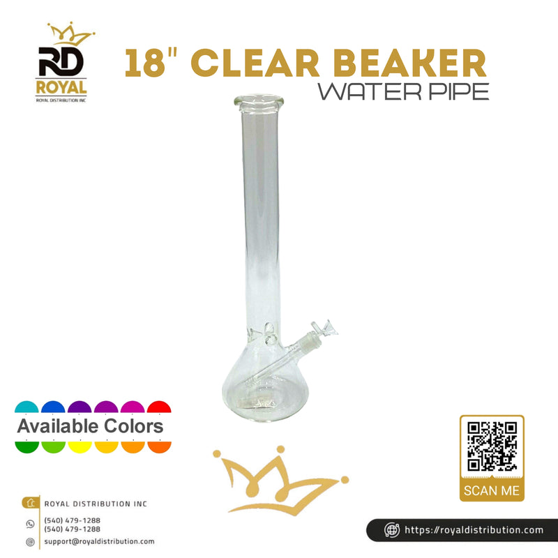 18" Clear Beaker Water Pipe