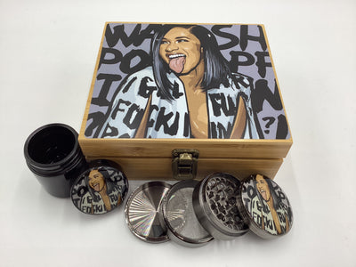 Gift Box with Jar and Grinder